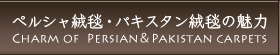 ペルシャ絨毯・パキスタン絨毯の魅力